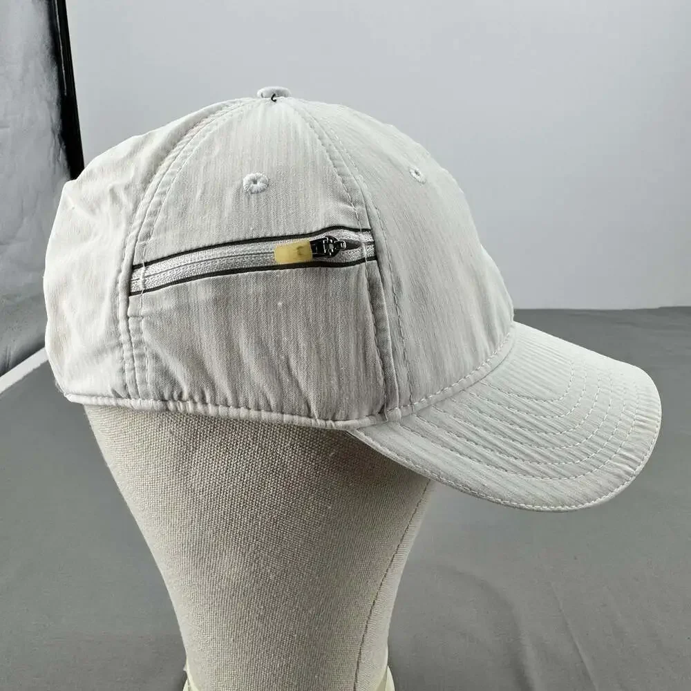 Lululemon Athletica Fast Pace Run Hat White Silver Metal Logo